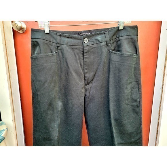 Kenneth Cole New‎ York Black Stretch Preppy Cotton Men's Dress Pants - Picture 2 of 11